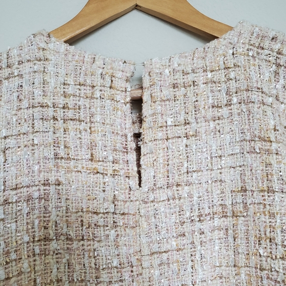 πSOLD πZara Tweed Top with Faux Pearl Details - Picture 12 of 12